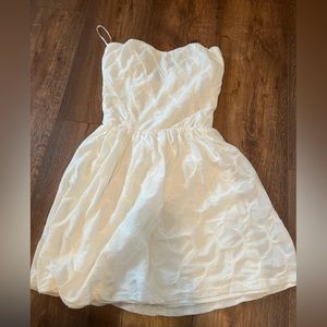 Strapless white dress
